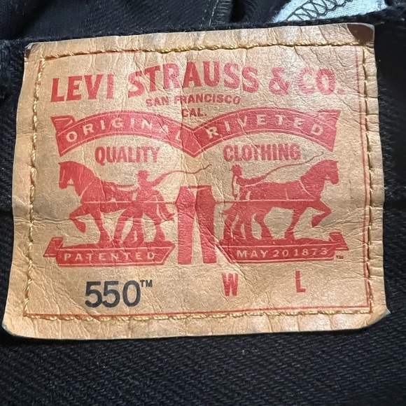 Men’s Levi’s Black 550 Relaxed Fit Jeans Size 38 X 36 - Picture 9 of 11